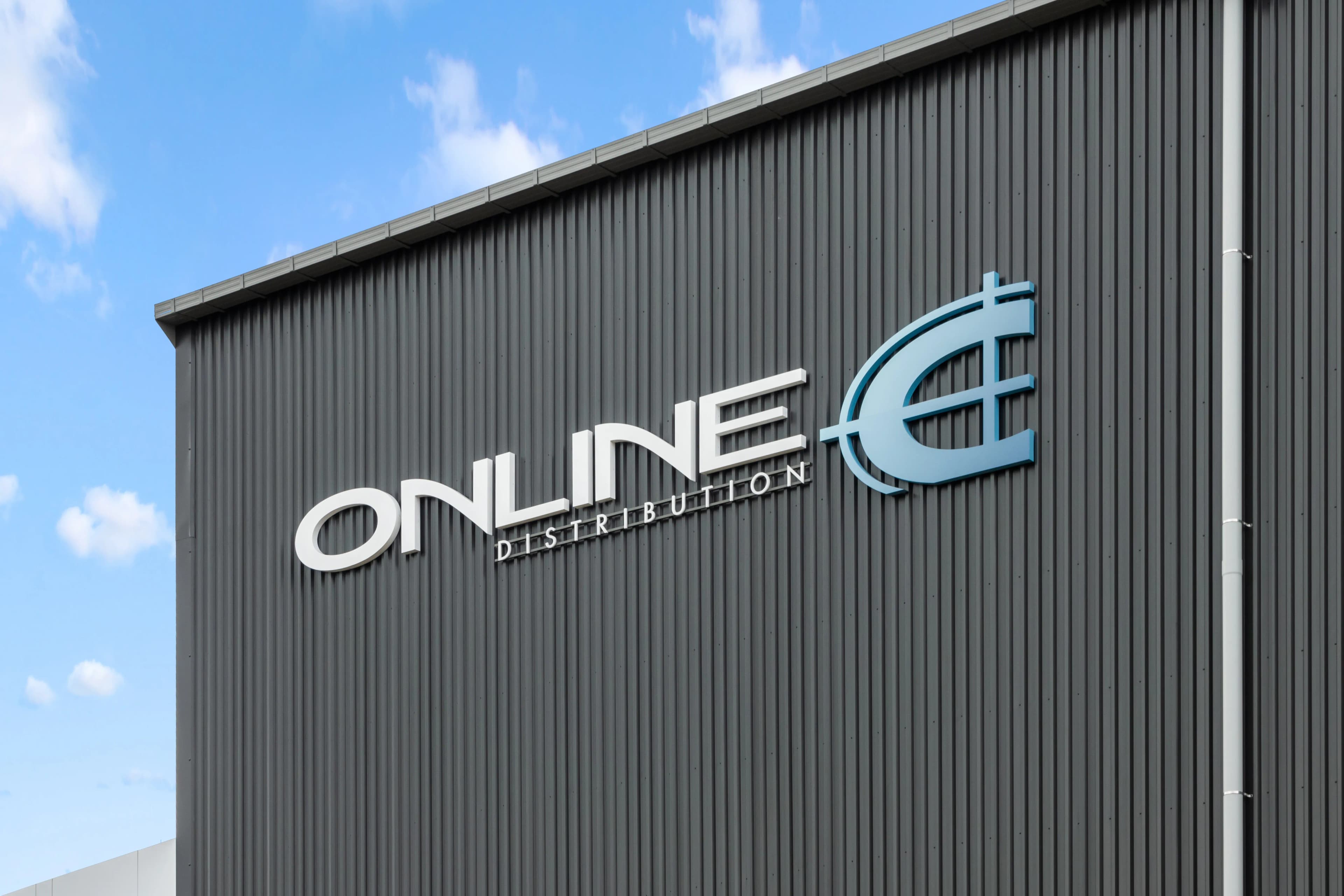 Front view of the Online Distribution warehouse